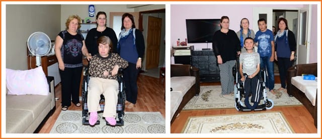 TEKERLEKLİ SANDALYELERİNE KAVUŞTULAR
