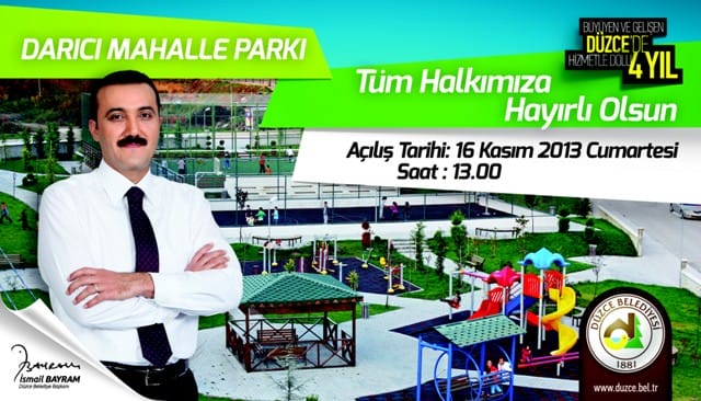 DARICI MAHALLE PARKI AÇILIYOR