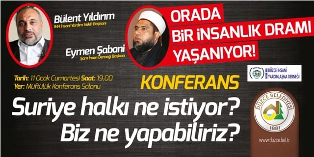 BELEDİYEDEN SURİYE İÇİN KONFERANS