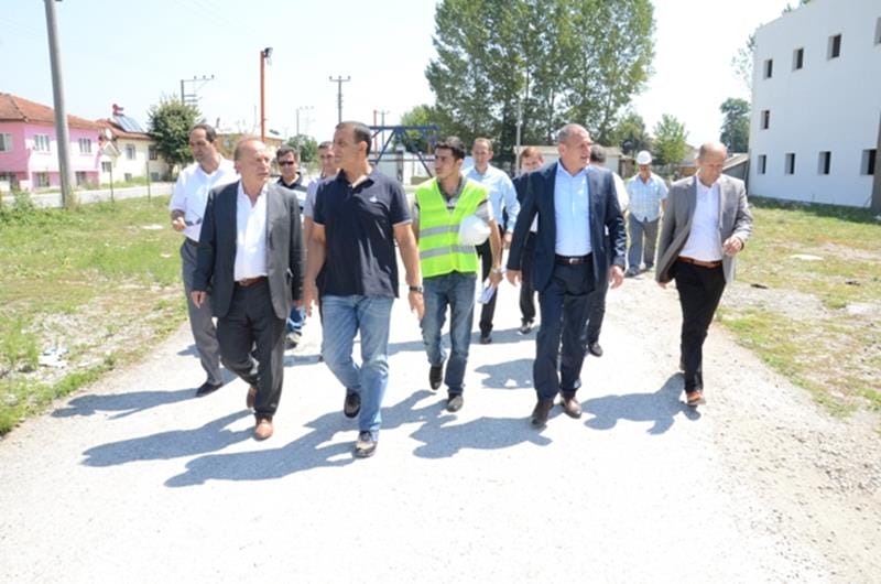 MÜSTEŞARLA BİRLİKTE İNCELEMELERDE BULUNDU