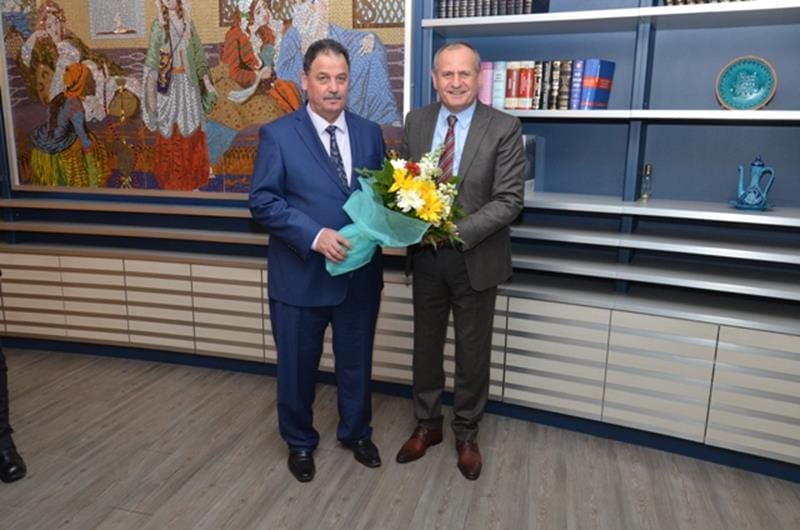 DÜZCE MÜFTÜSÜ EMENDEN BAŞKAN KELEŞE ZİYARET