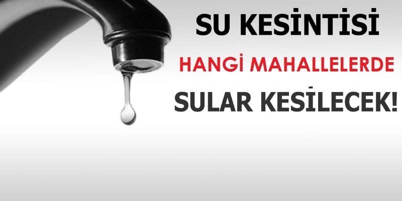 SU KESİNTİSİ YAPILACAK