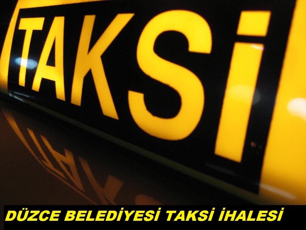 ÜÇ AYRI TAKSİ DURAĞI İÇİN İHALE YAPILACAK