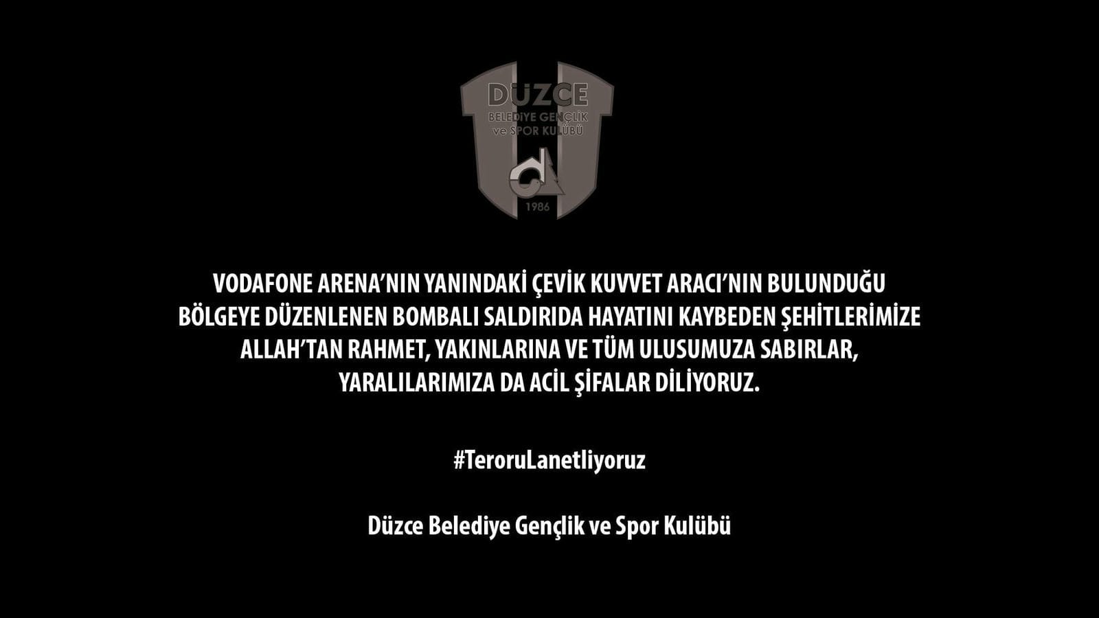 BELEDİYESPOR TERÖRÜ LANETLEDİ