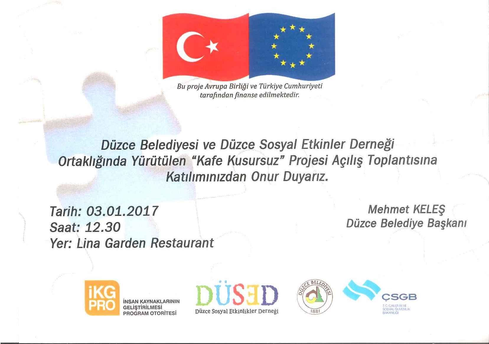 KUSURSUZ KAFENİN TANITIMI YAPILACAK