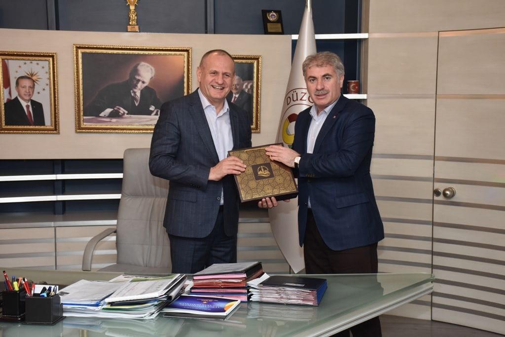 BAŞKAN KELEŞ BAYBURT BELEDİYE BAŞKANINI AĞIRLADI