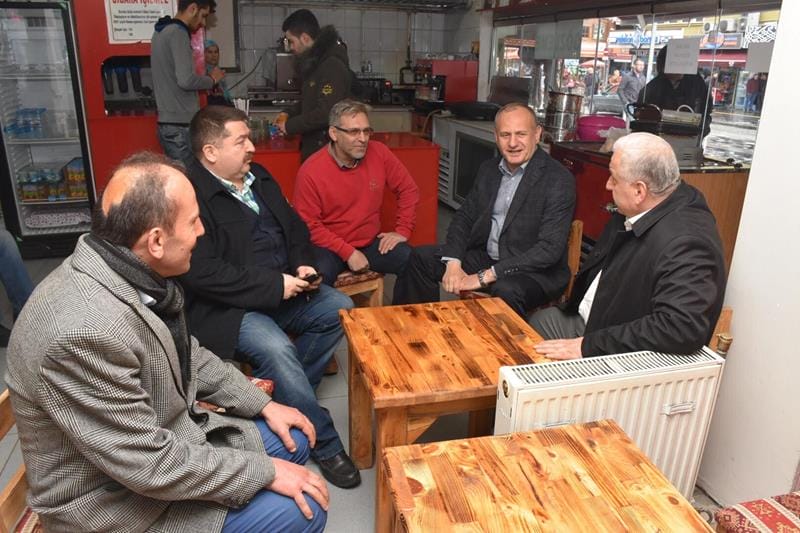 BAŞKAN KELEŞ ESNAF GEZİLERİNE DEVAM EDİYOR