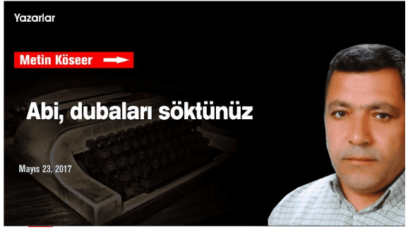ABİ, DUBALARI SÖKTÜNÜZ