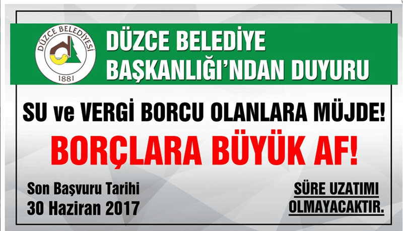 BORÇLAR İÇİN SON FIRSAT