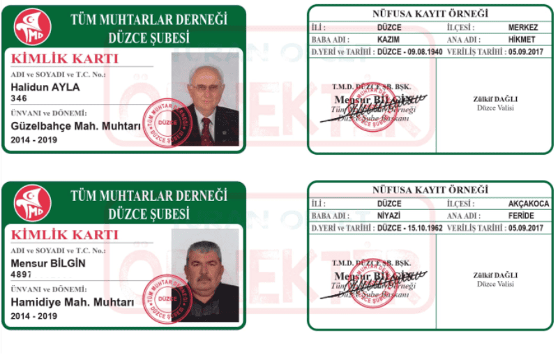 MUHTARLAR İÇİN KİMLİK KARTI HAZIRLANDI
