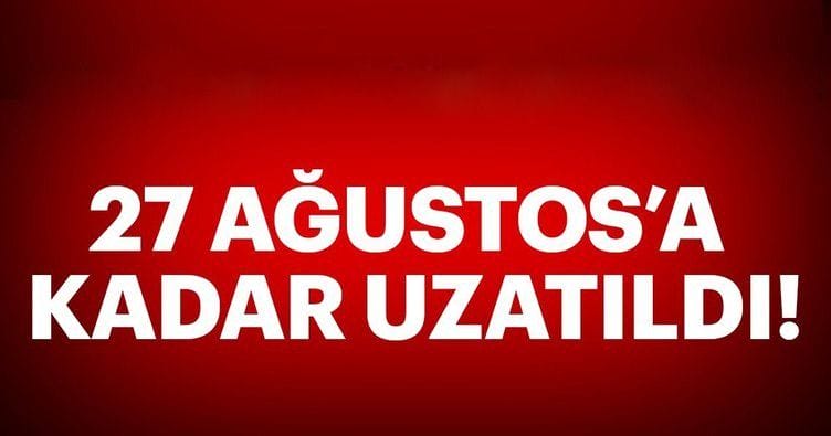 YAPILANDIRMA SÜRESİ UZATILDI