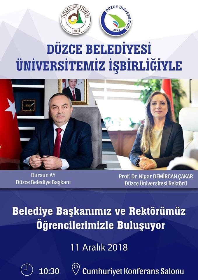 BELEDİYE BAŞKANI VE REKTÖR ÖĞRENCİLERLE BULUŞACAK
