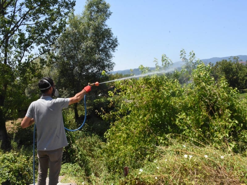 İLAÇLAMA EKİBİ KONURALPTE