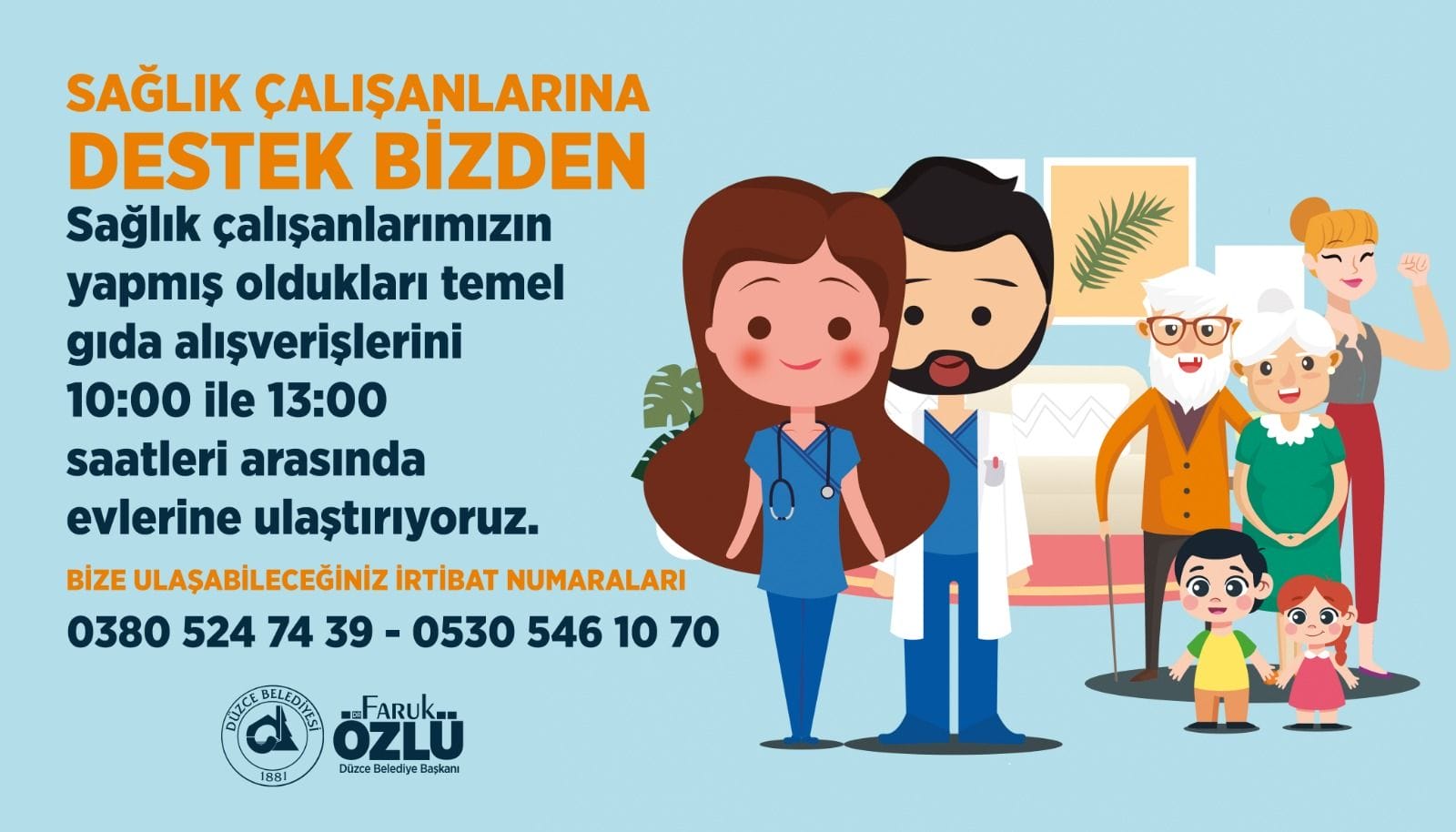 SAĞLIK ÇALIŞANLARINA DESTEK BİZDEN